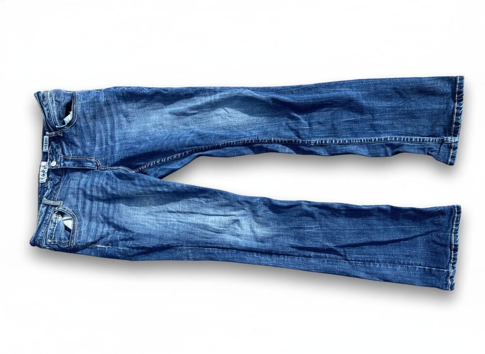 Daytrip Virgo Bootcut Jeans Womens Size 34 Blue Distressed Denim Y2K - Picture 1 of 9